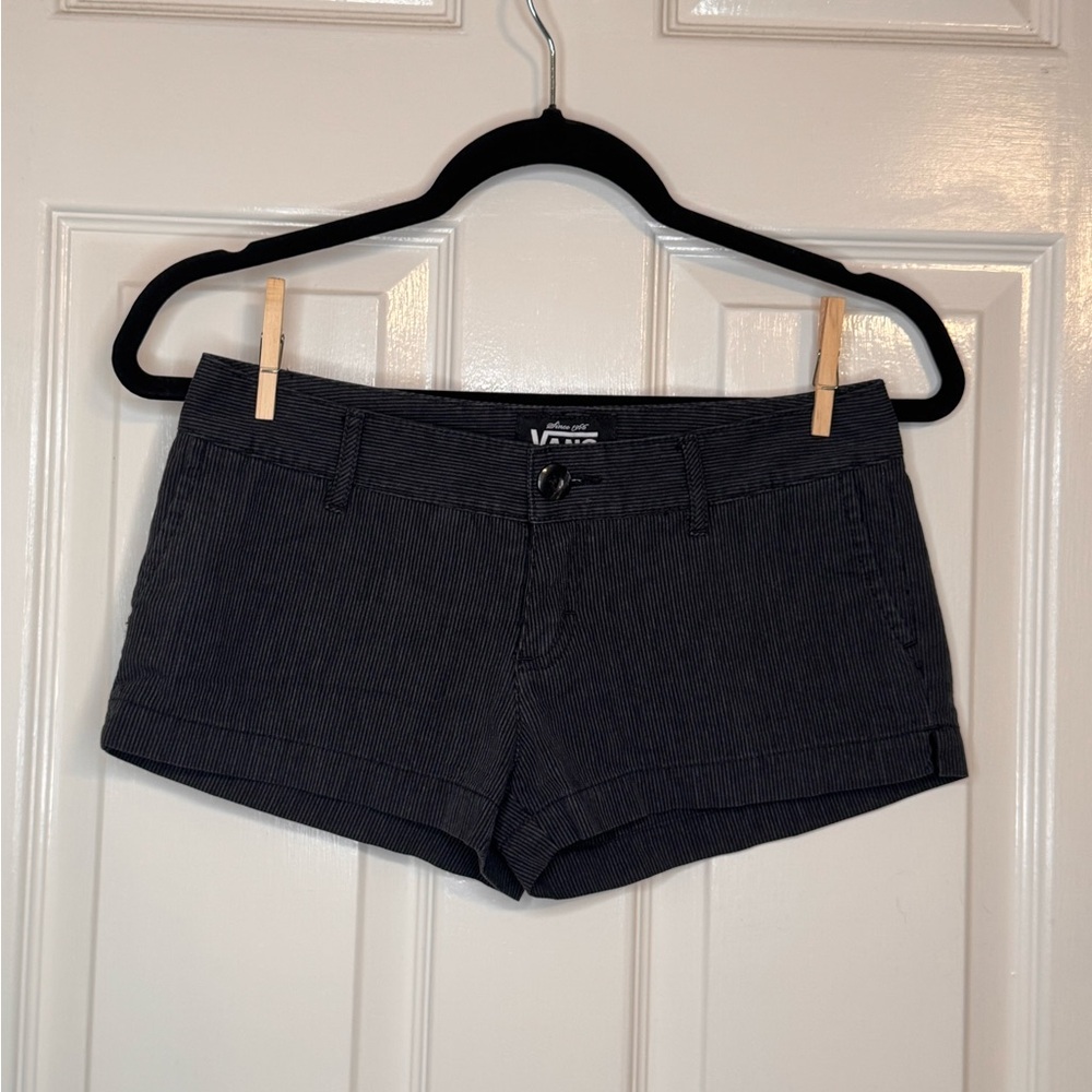 Vans Dark Gray Pinstripe Jean micro Shorts
